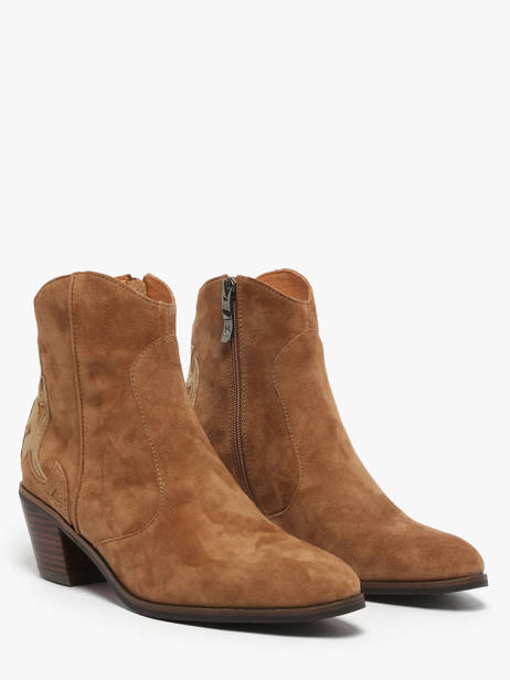 Bottines à Talon En Cuir Mam'zelle Marron accessoires CSGGF41 vue secondaire 2