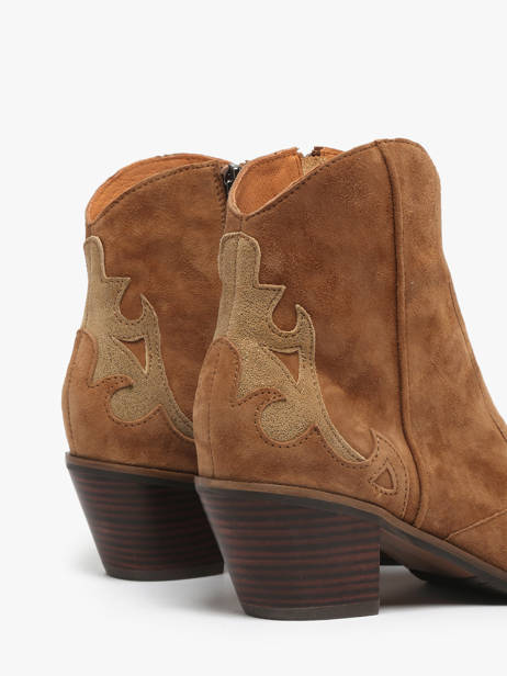 Bottines à Talon En Cuir Mam'zelle Marron accessoires CSGGF41 vue secondaire 3