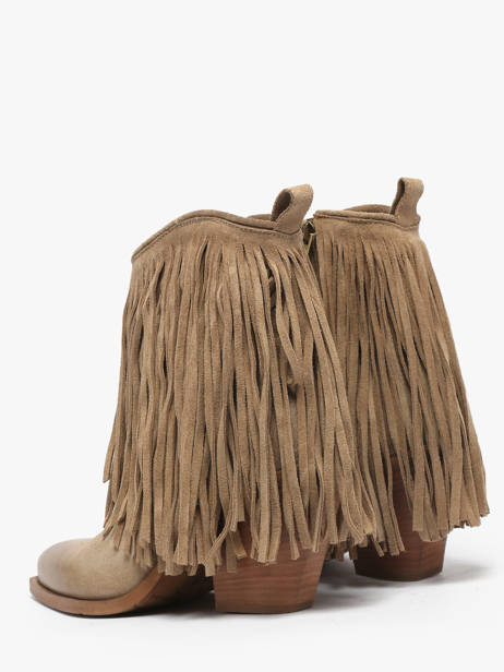 Santiags En Cuir Metisse Beige accessoires XD2125 vue secondaire 3