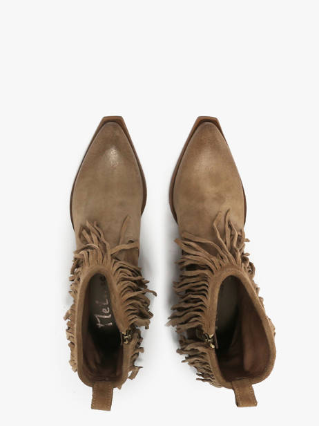 Santiags En Cuir Metisse Beige accessoires XD2125 vue secondaire 4