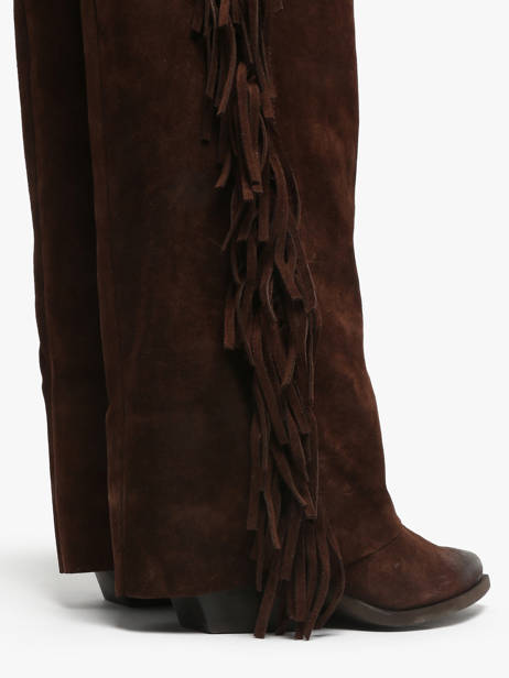 Bottes à Talon En Cuir The icona Marron accessoires TX565 vue secondaire 3