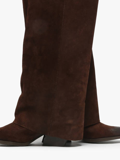 Bottes à Talon En Cuir The icona Marron accessoires TX565 vue secondaire 4