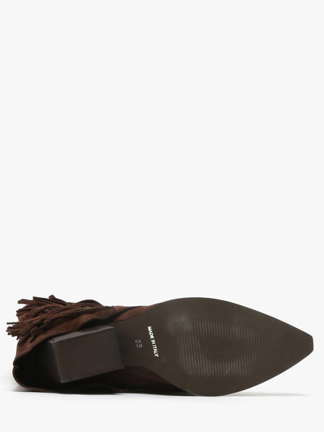 Bottes à Talon En Cuir The icona Marron accessoires TX565 vue secondaire 5