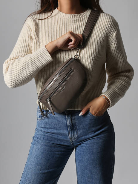 Sac Banane Miniprix Marron grained F8546 vue secondaire 1