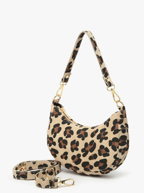 Sac Porté épaule Velvet Leopardo Milano Beige velvet leopardo VL25064 vue secondaire 1