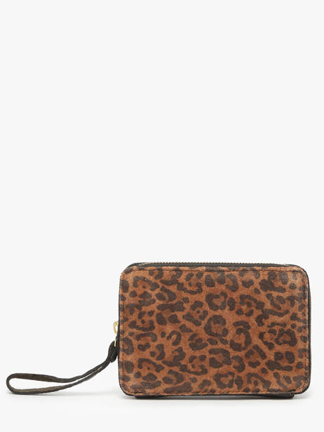 Portefeuille Cuir Paul marius Noir leopard ALICELEO