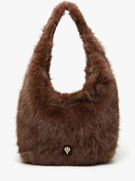 Shoulder Bag Doudou Fur Le voyage en panier Brown doudou AHP262