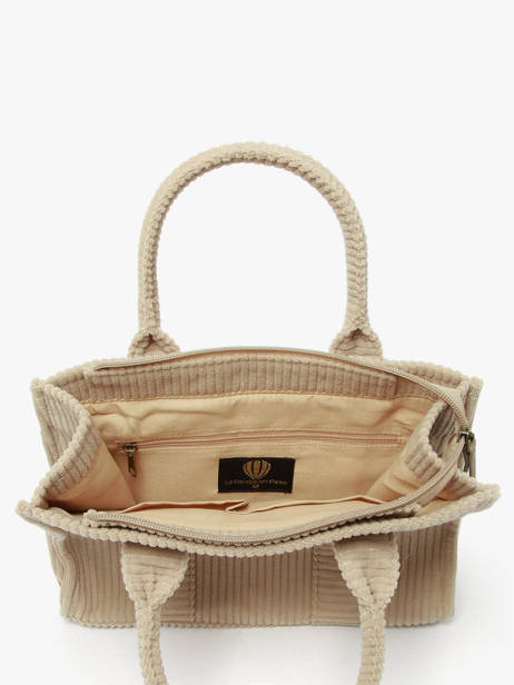 Sac Porté épaule Velours Polyester Le voyage en panier Marron velours AHP242 vue secondaire 3