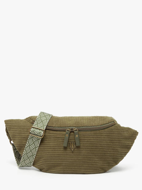 Belt Bag Le voyage en panier Green velours AHP244