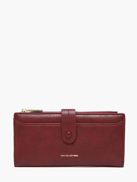 Portefeuille Porte Monnaie David jones Rouge lac P162