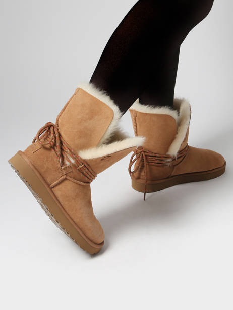 Bottines En Cuir Ugg Marron accessoires 1171530 vue secondaire 2