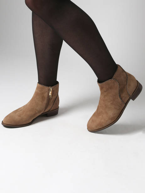 Bottines En Cuir Mam'zelle Beige accessoires CSIRL61 vue secondaire 1