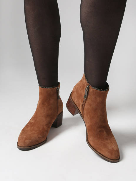 Bottines à Talon Tiglon En Cuir Mam'zelle Marron accessoires CSIUY48 vue secondaire 1