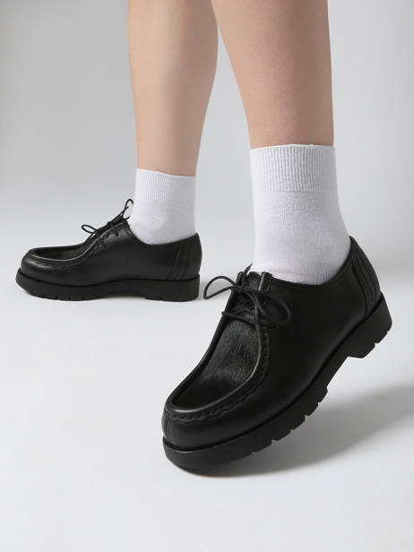 Chaussures Derbies En Cuir Kleman Noir women PADRINI vue secondaire 1