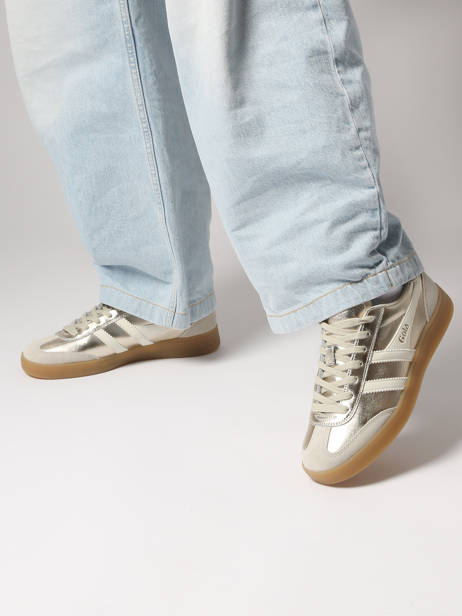Sneakers En Cuir Gola Or accessoires CLB783 vue secondaire 1