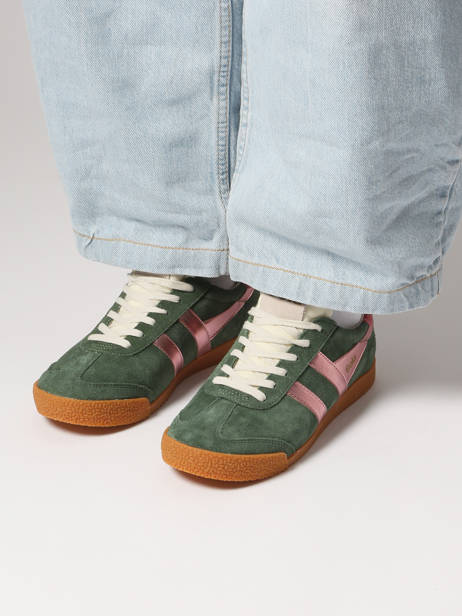 Sneakers Elan Glitz En Cuir Gola Vert women CLB790 vue secondaire 1