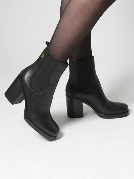 Bottines à Talon En Cuir Tommy hilfiger Noir accessoires 8844BDS vue secondaire 1