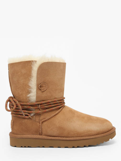 Bottines En Cuir Ugg Marron accessoires 1171530