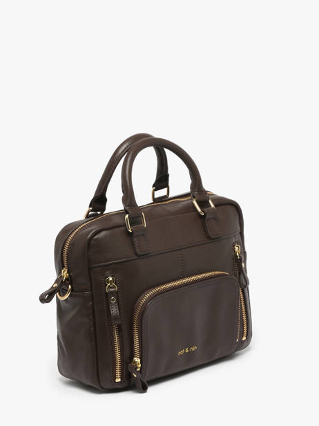 Sac Bandoulière Baby Macy Cuir Nat et nin Marron vintage BABYMACY vue secondaire 2