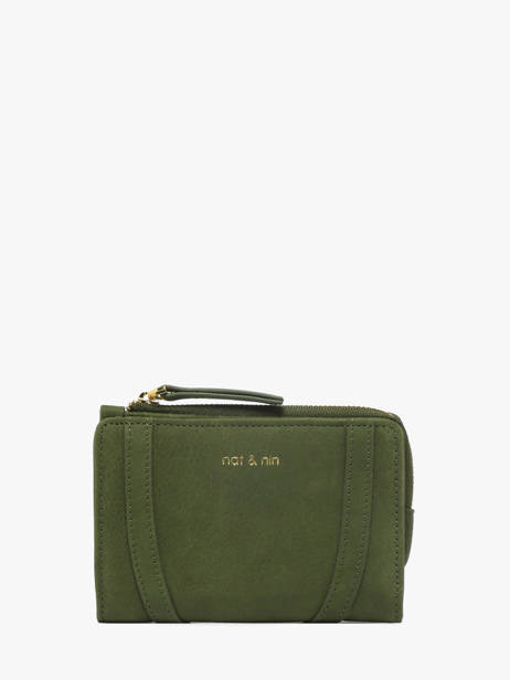 Portefeuille Roza Cuir Vintage Nat et nin Vert vintage ROZA
