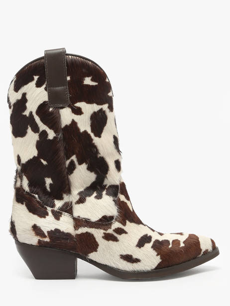 Santiags En Poils De Vache The icona Beige accessoires CISBOMA1
