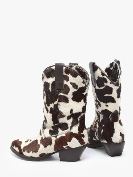 Santiags En Poils De Vache The icona Beige accessoires CISBOMA1 vue secondaire 2