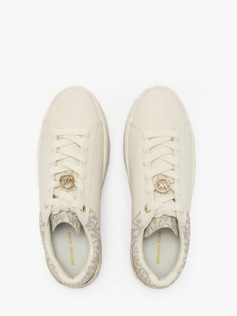 Sneakers En Cuir Michael kors Blanc women TFS6L150 vue secondaire 3