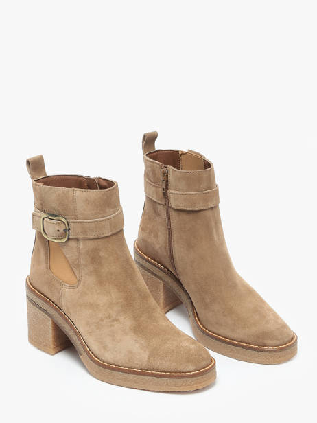 Bottines à Talon En Cuir Alpe Marron accessoires 54651109 vue secondaire 1