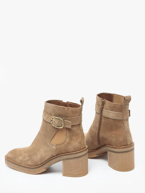 Bottines à Talon En Cuir Alpe Marron accessoires 54651109 vue secondaire 2