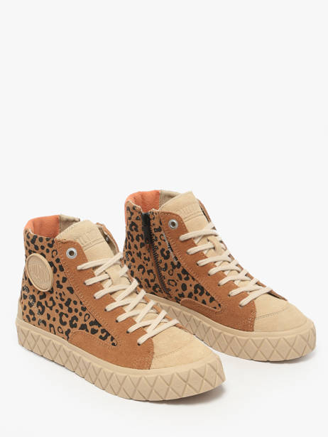 Sneakers En Cuir Palladium Marron accessoires 74320234 vue secondaire 1