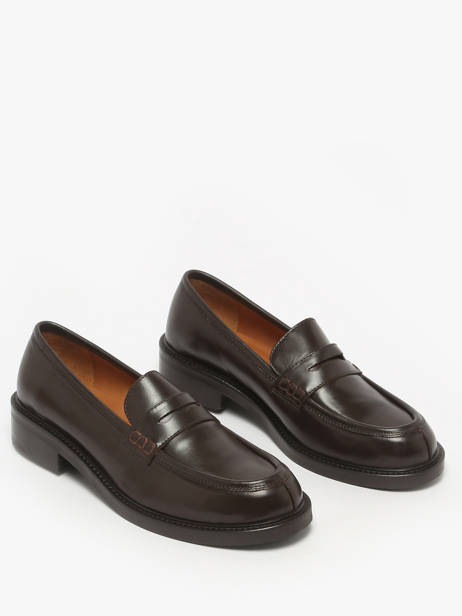 Mocassins En Cuir Aliwell Marron women A3227 vue secondaire 1