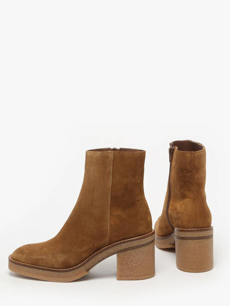 Bottines à Talon En Cuir Alpe Marron accessoires 26261101 vue secondaire 2