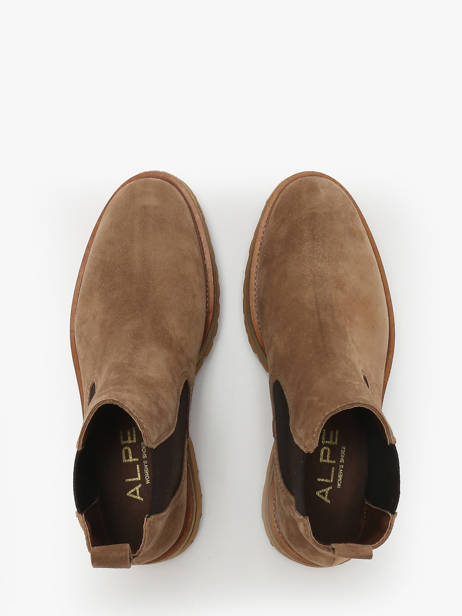 Chelsea Boots En Cuir Alpe Marron accessoires 54841109 vue secondaire 3