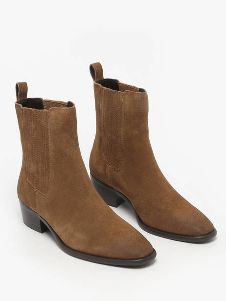 Bottines En Cuir Inuovo Marron women E07001 vue secondaire 1