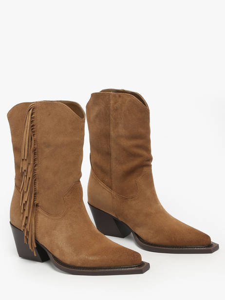 Santiags à Talon En Cuir Inuovo Marron accessoires B50014 vue secondaire 1