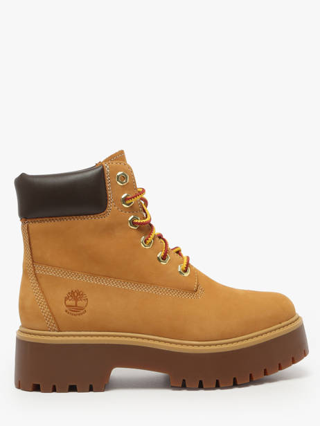 Bottines Plateforme En Cuir Timberland Marron accessoires 5RJD2311