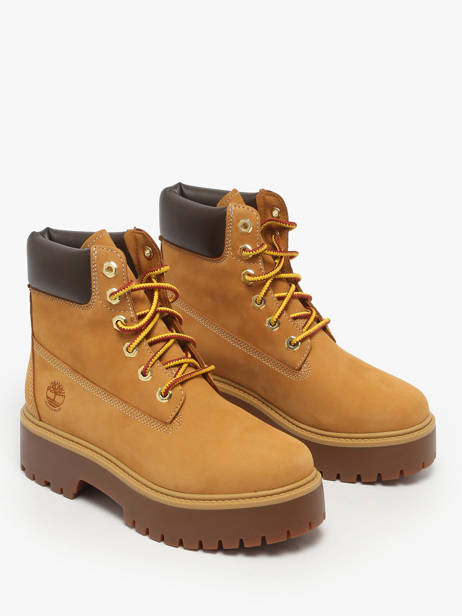 Bottines Plateforme En Cuir Timberland Marron accessoires 5RJD2311 vue secondaire 1