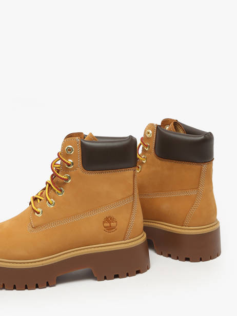 Bottines Plateforme En Cuir Timberland Marron accessoires 5RJD2311 vue secondaire 2