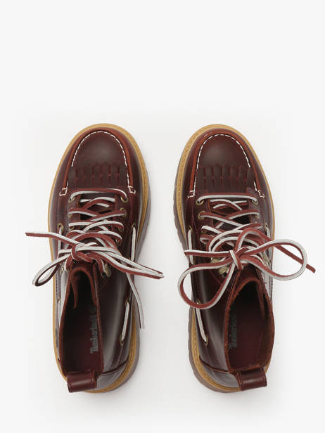 Bottines Plateforme En Cuir Timberland Marron accessoires 27YZEIW1 vue secondaire 3