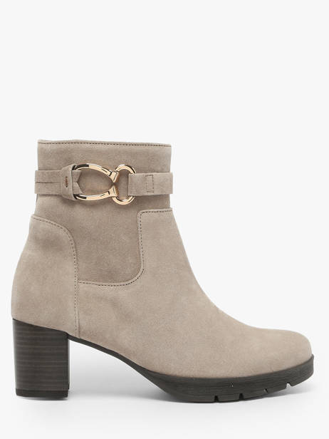 Bottines à Talon En Cuir Gabor Gris accessoires 39