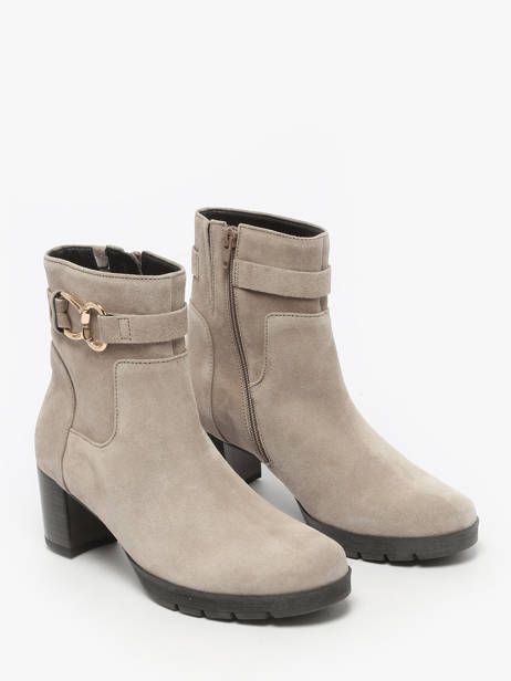 Bottines à Talon En Cuir Gabor Gris accessoires 39 vue secondaire 1