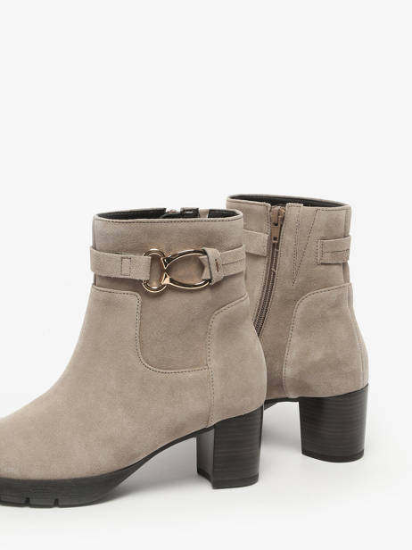 Bottines à Talon En Cuir Gabor Gris accessoires 39 vue secondaire 2