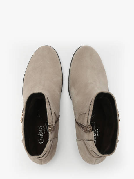 Bottines à Talon En Cuir Gabor Gris accessoires 39 vue secondaire 3