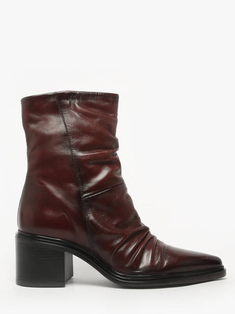 Bottines à Talon En Cuir Mjus Rouge accessoires L39205