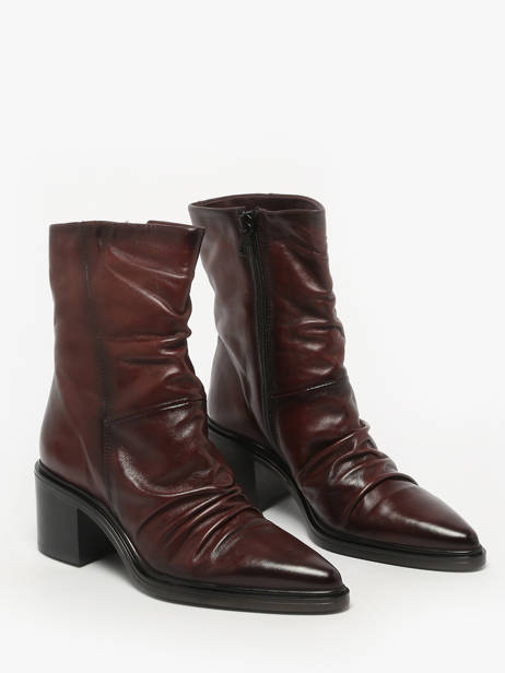 Bottines à Talon En Cuir Mjus Rouge accessoires L39205 vue secondaire 1
