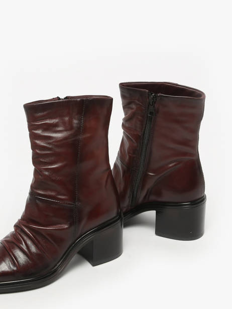 Bottines à Talon En Cuir Mjus Rouge accessoires L39205 vue secondaire 2