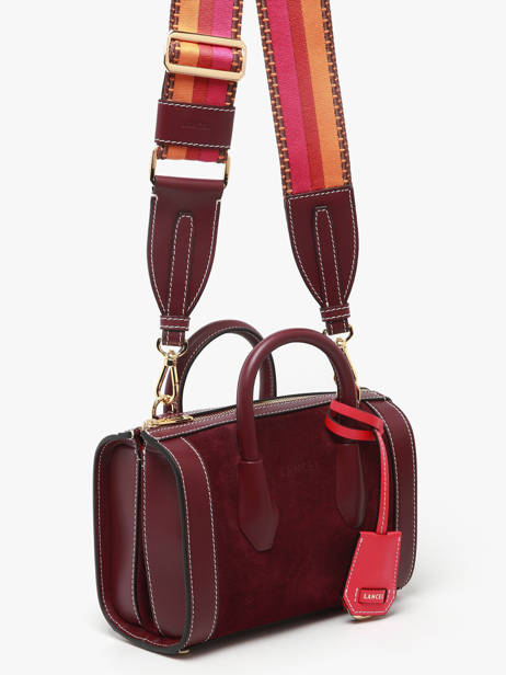 Mini Sac Bowling Bcbg Cuir Daim Lancel Violet bcbg A13692 vue secondaire 2