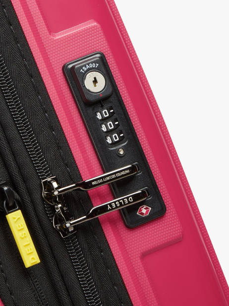 Expandable Cabin Luggage Delsey Pink lutece 3802803 other view 1