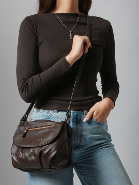 Sac Bandoulière Jen Cuir Nat et nin Marron vintage JEN vue secondaire 1