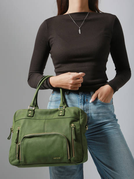 Sac Macy Cuir Nat et nin Vert vintage MACY vue secondaire 1